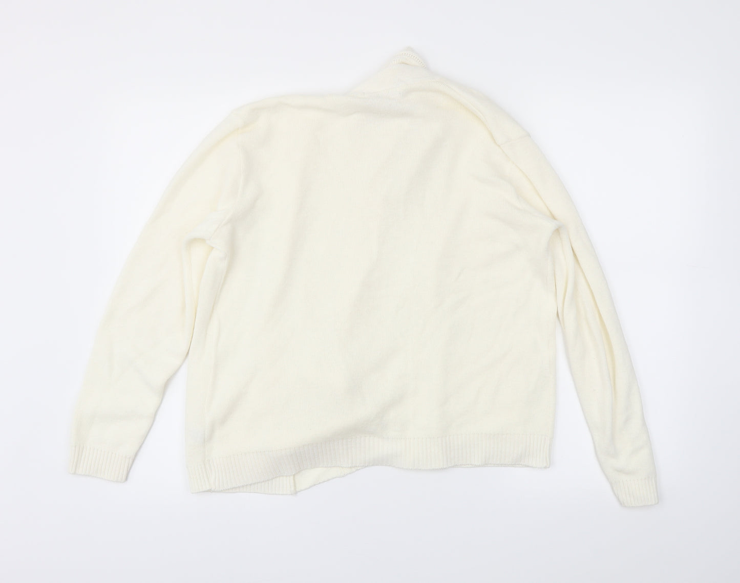 gilmpse Womens Ivory   Wrap Jumper Size M