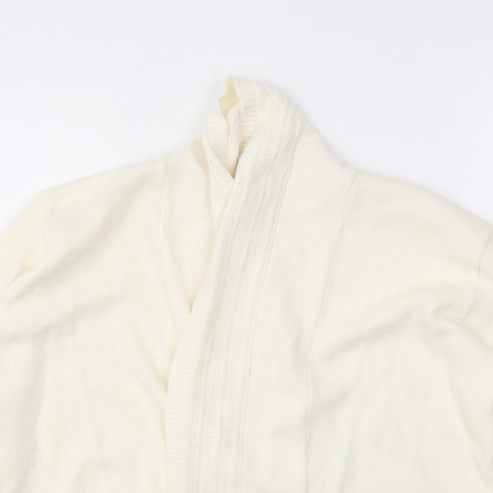 gilmpse Womens Ivory   Wrap Jumper Size M