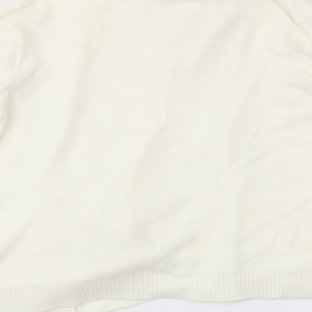 gilmpse Womens Ivory   Wrap Jumper Size M