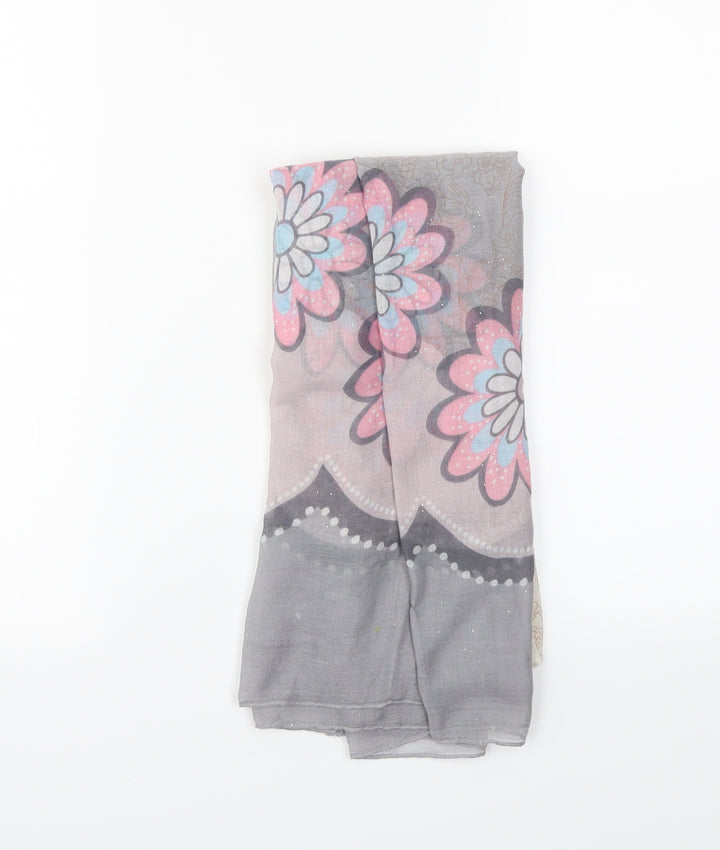 Preworn Womens Grey Floral   Shawl/Wrap
