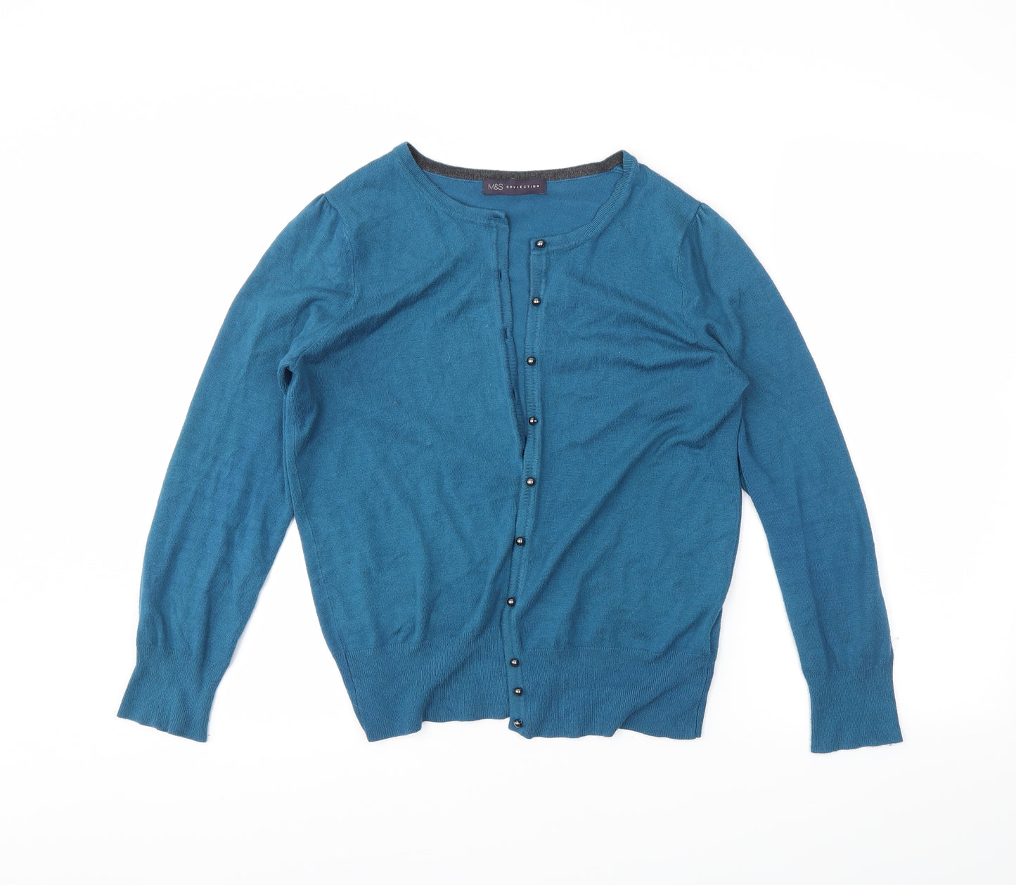 M&S Womens Green   Cardigan Jumper Size 12
