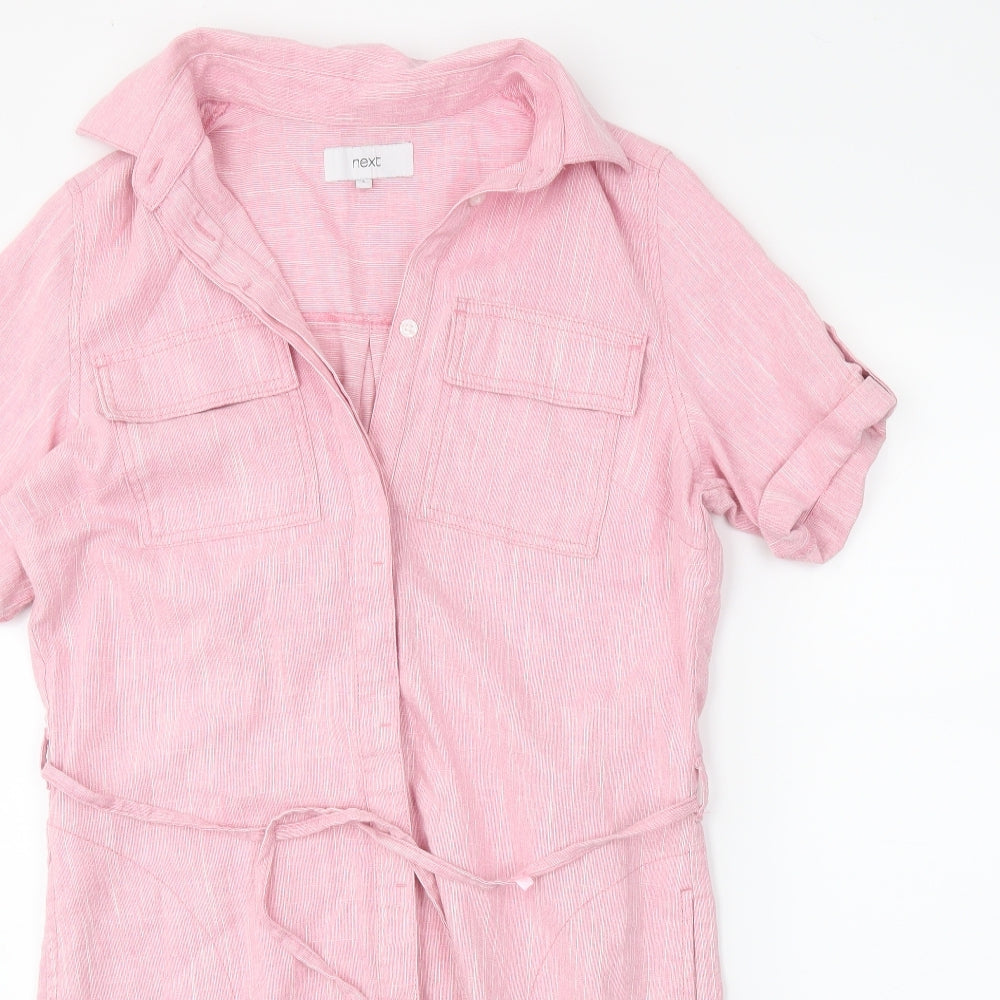 NEXT Womens Pink   Shirt Dress  Size 8