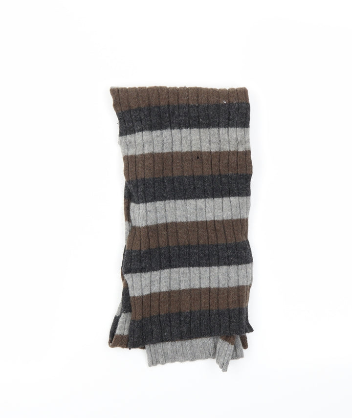 Preworn Mens Bronze Striped Scarf One Size