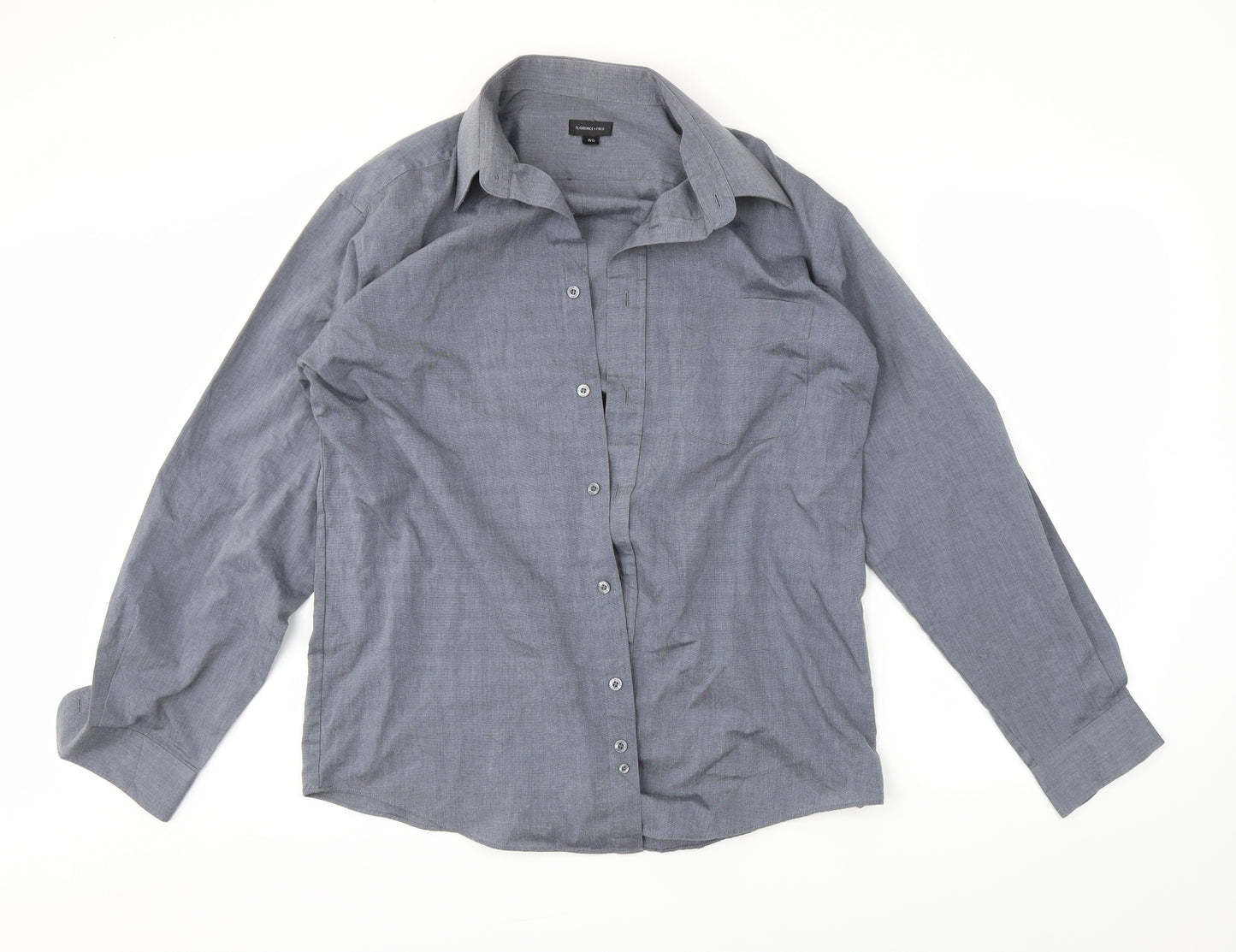 Florence & Fred Mens Grey    Dress Shirt Size 15.5