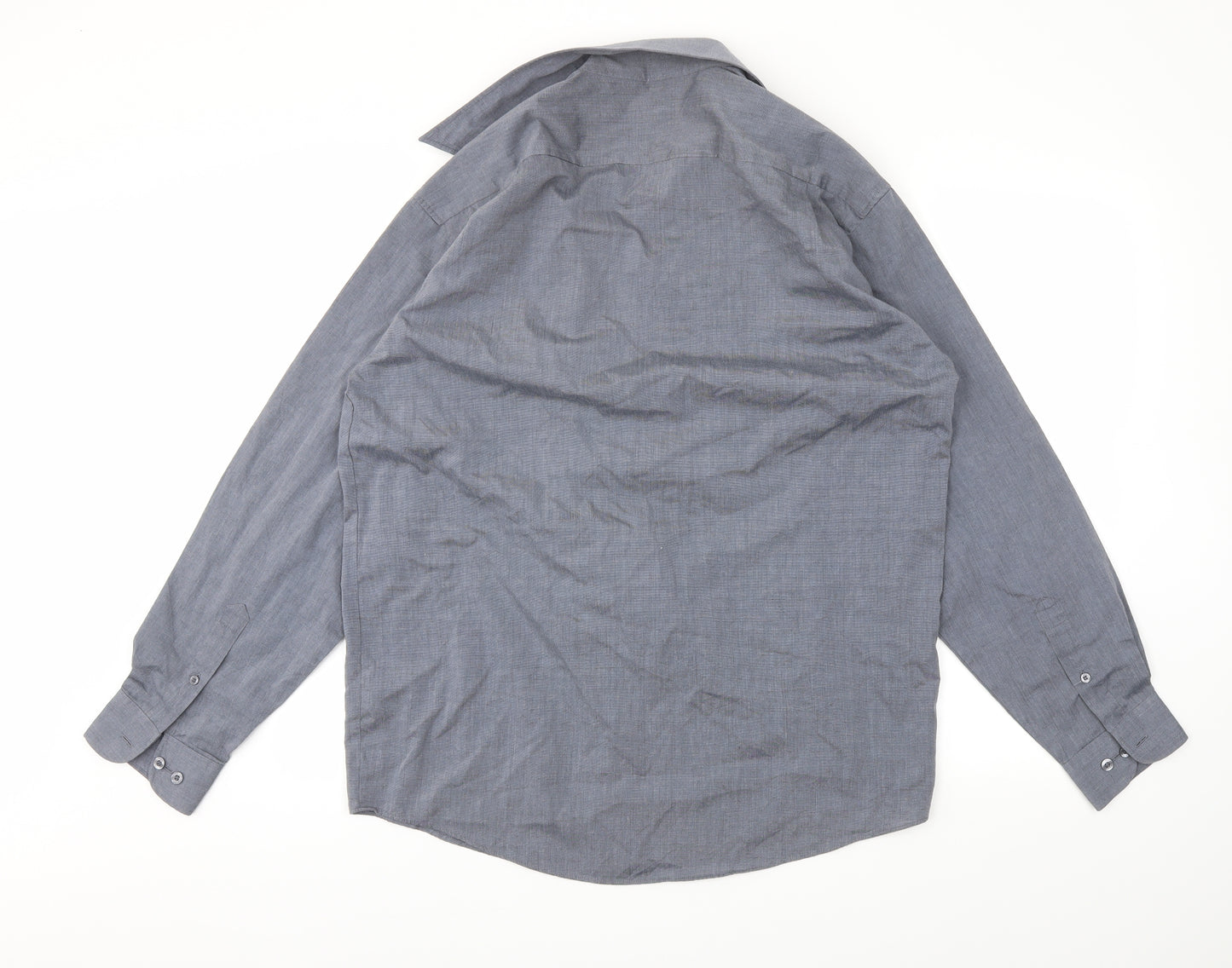 Florence & Fred Mens Grey    Dress Shirt Size 15.5