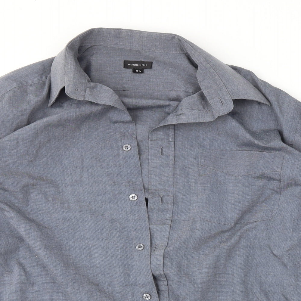 Florence & Fred Mens Grey    Dress Shirt Size 15.5