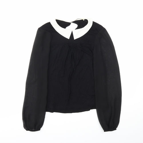 Oasis Womens Black   Basic Blouse Size 8