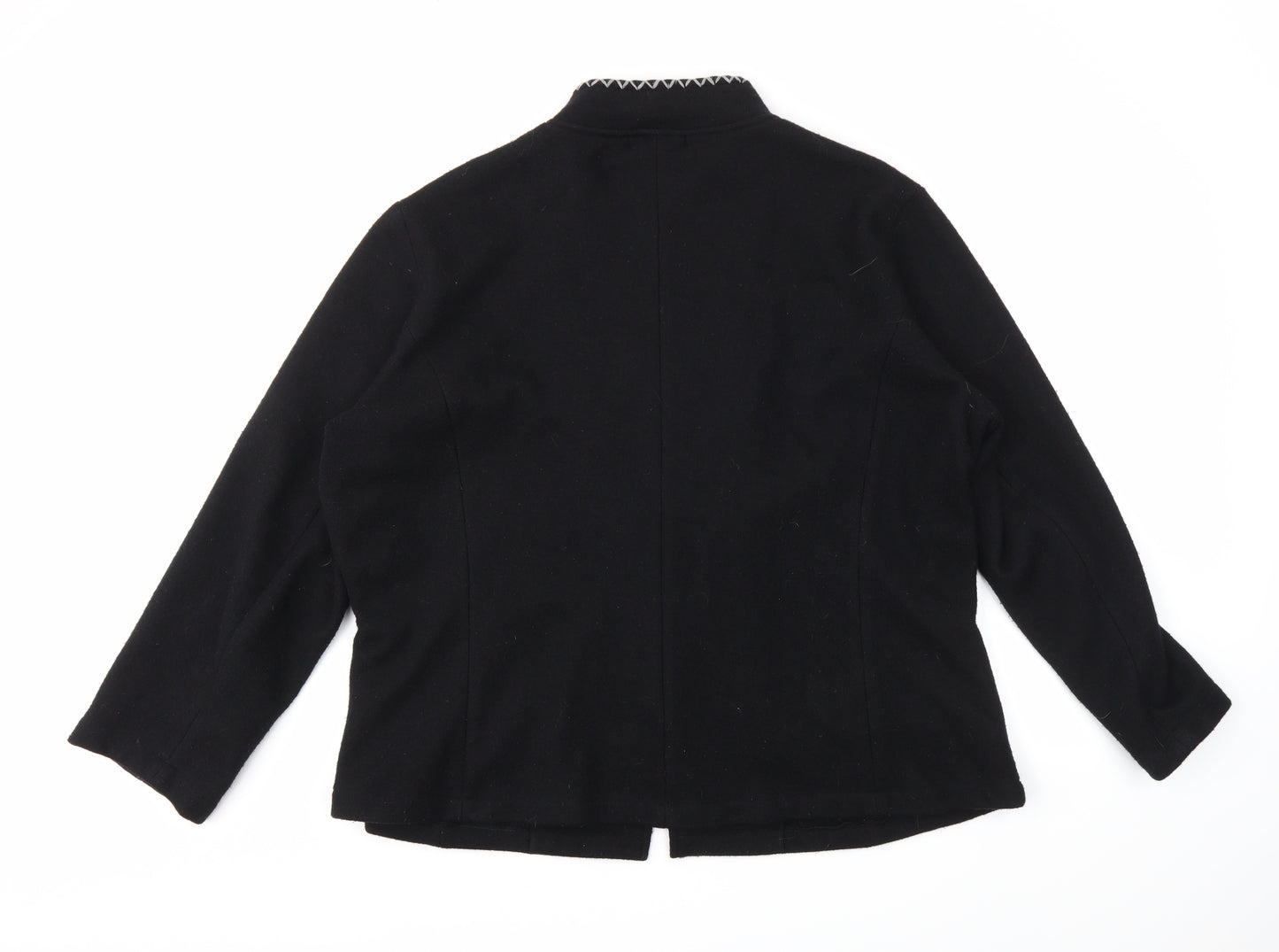 Sarah Spencer Womens Black   Pea Coat Coat Size 3XL