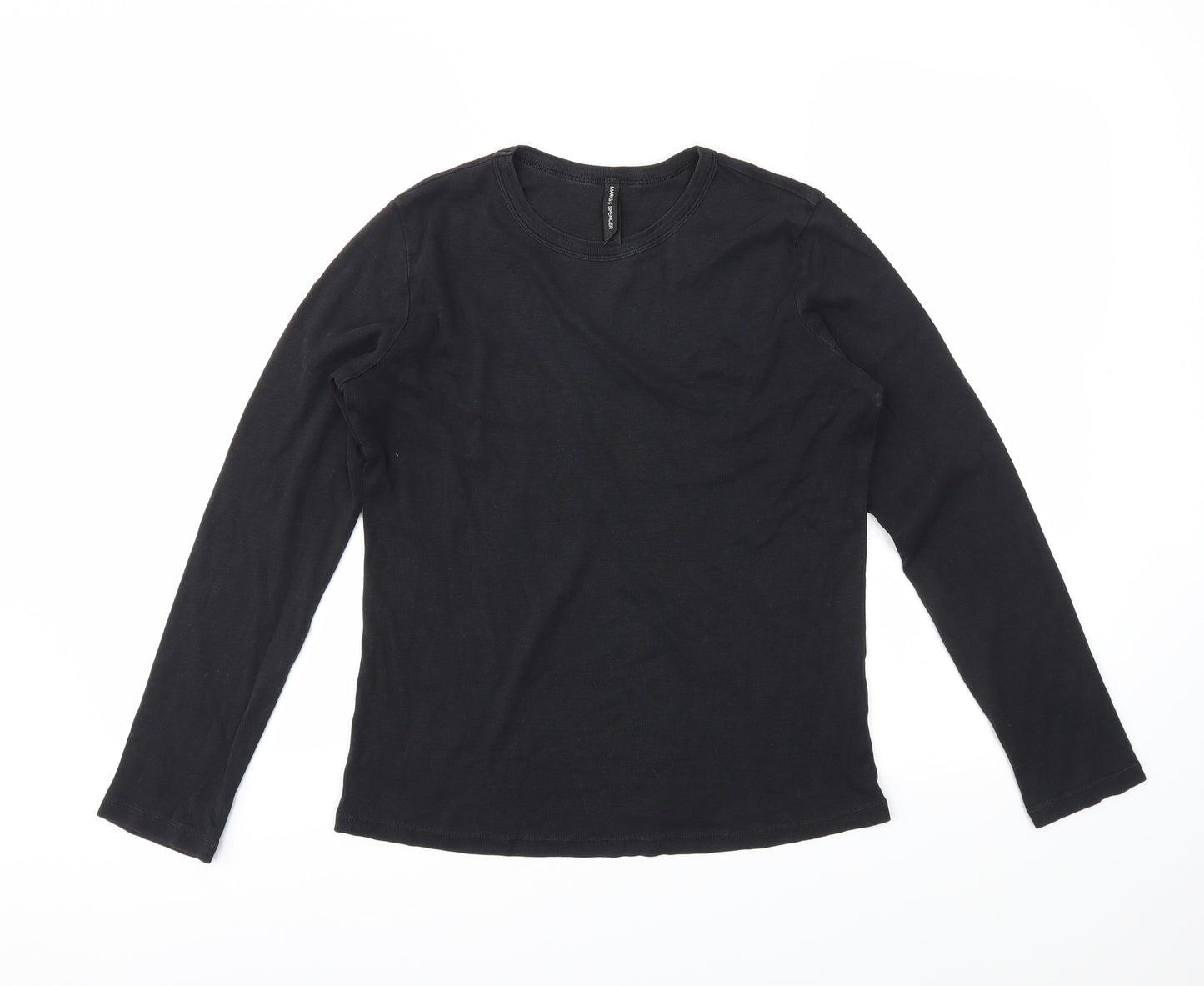 M&S Womens Black   Basic T-Shirt Size 12