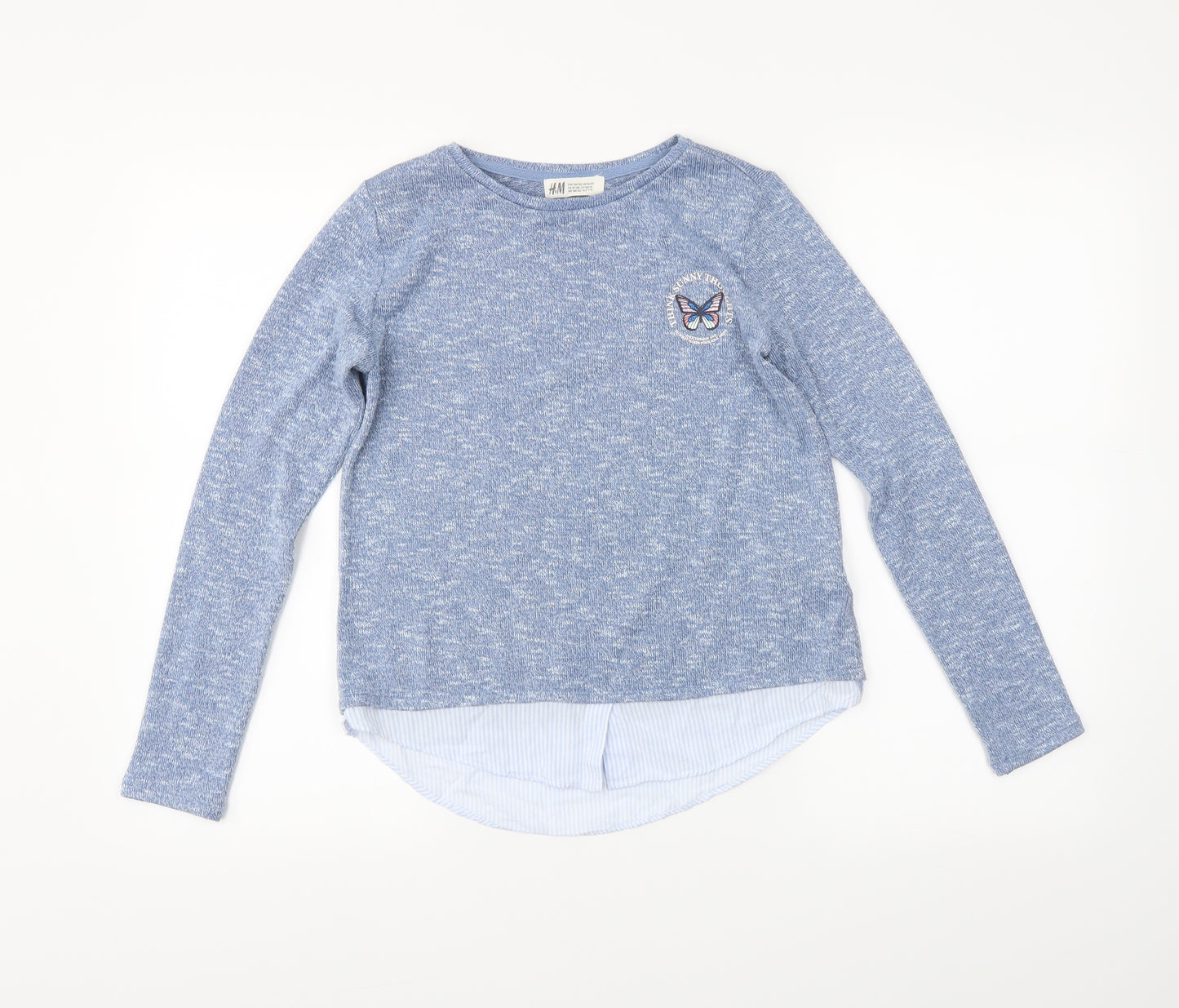 H&M Girls Blue   Pullover Jumper Size 11-12 Years