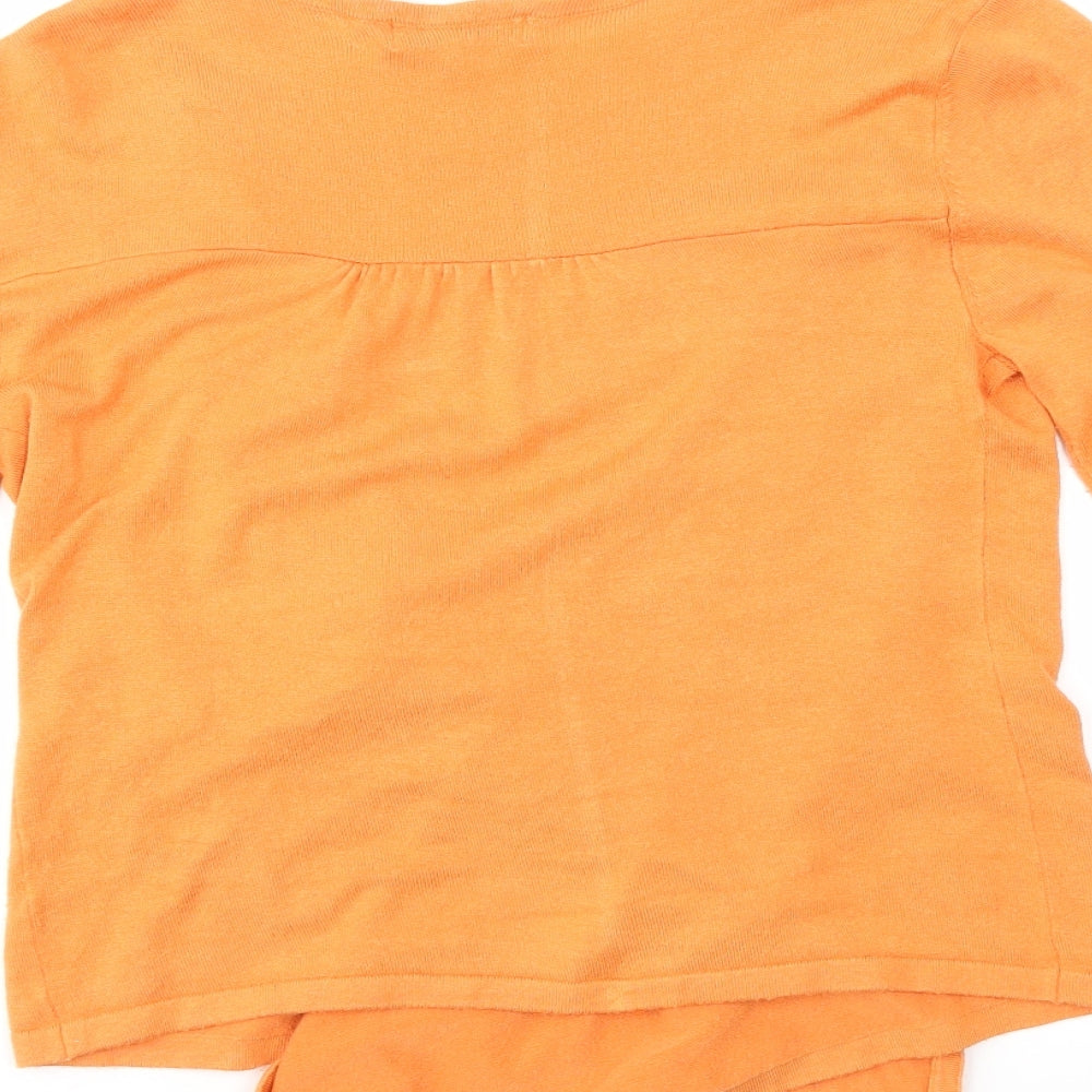 Rocha John Rocha Womens Orange   Wrap Jumper Size 10