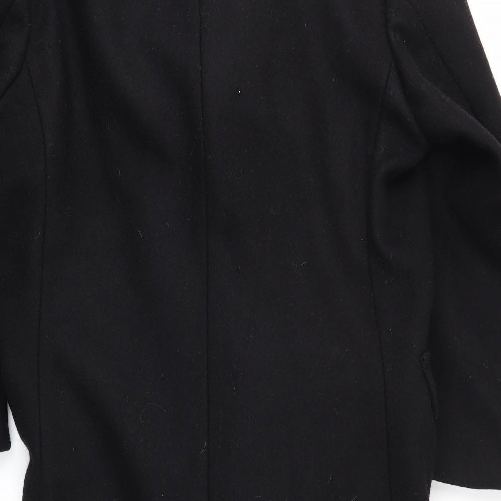 Preworn Mens Black   Pea Coat Coat Size L
