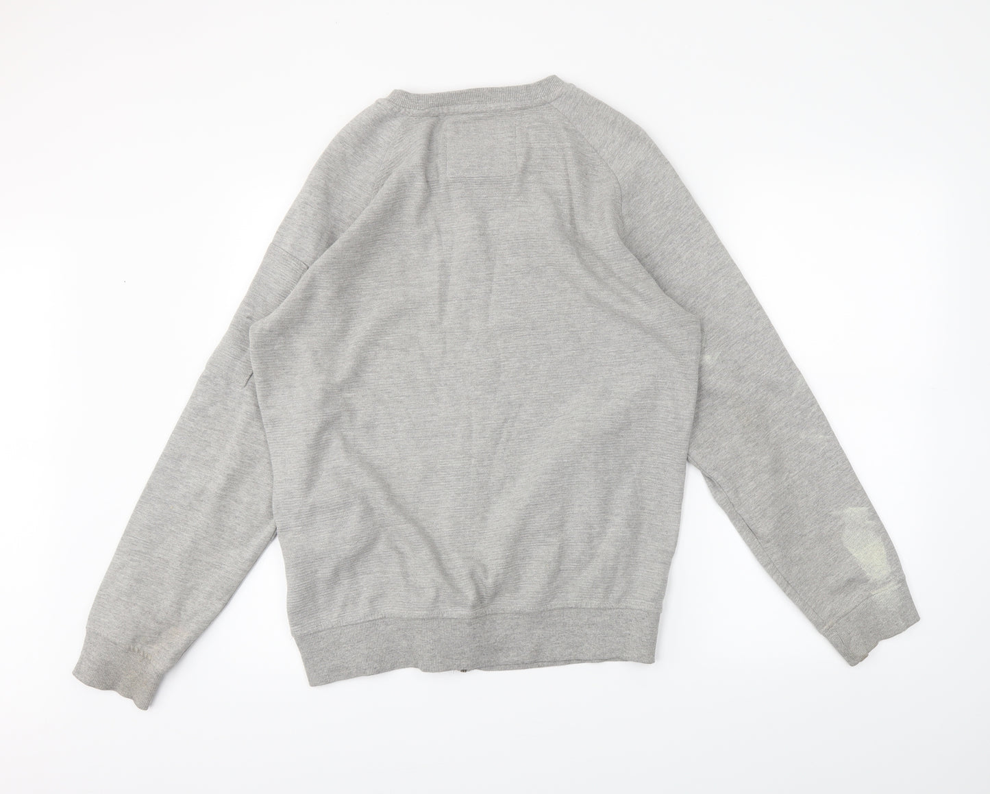 Genetic Apparel Mens Grey   Full Zip Sweatshirt Size L