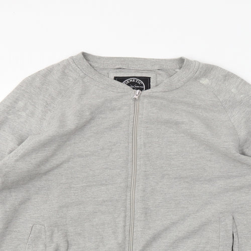 Genetic Apparel Mens Grey   Full Zip Sweatshirt Size L