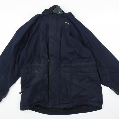 Wynnster Mens Black   Rain Coat Coat Size XL