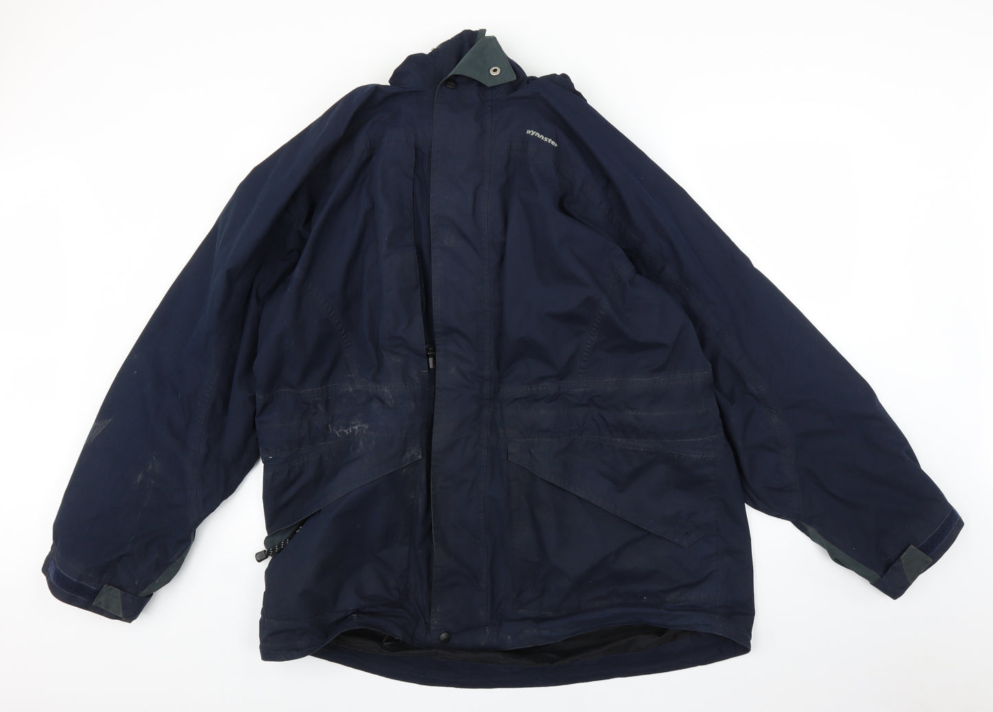 Wynnster Mens Black   Rain Coat Coat Size XL