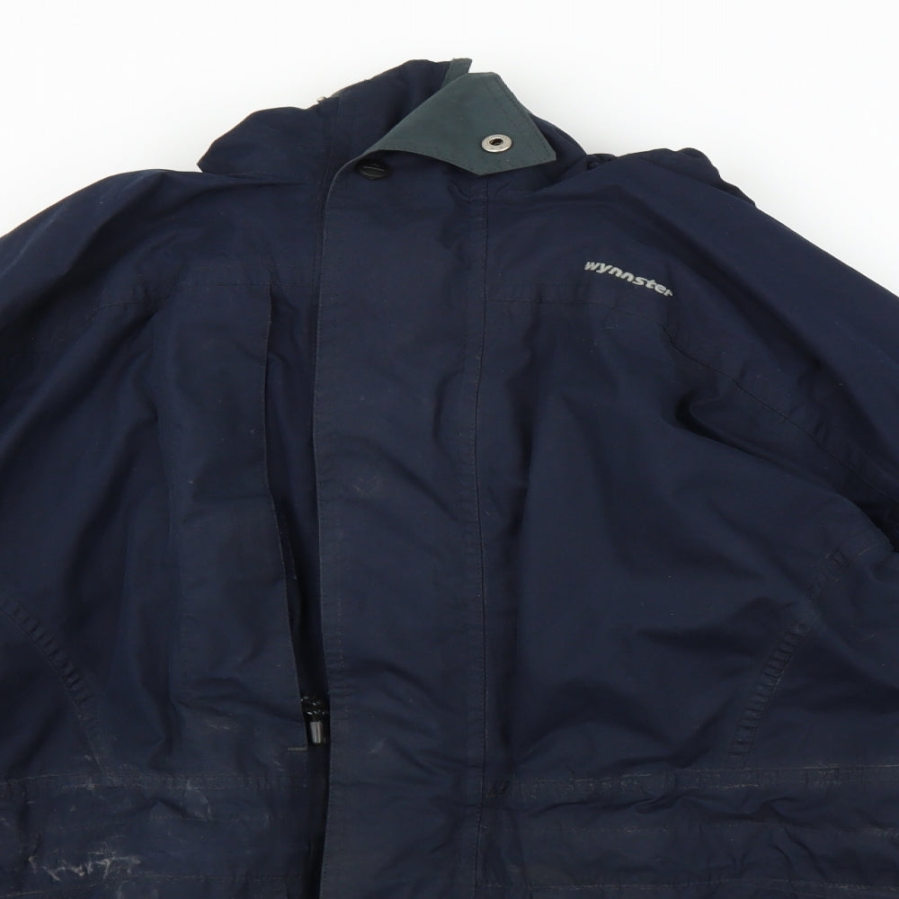 Wynnster Mens Black   Rain Coat Coat Size XL