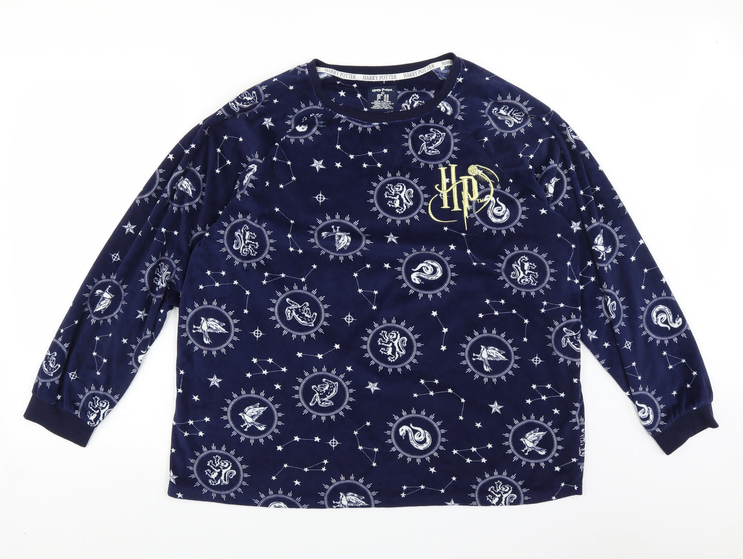 Harry Potter Mens Black Polka Dot  Pullover Jumper Size XL