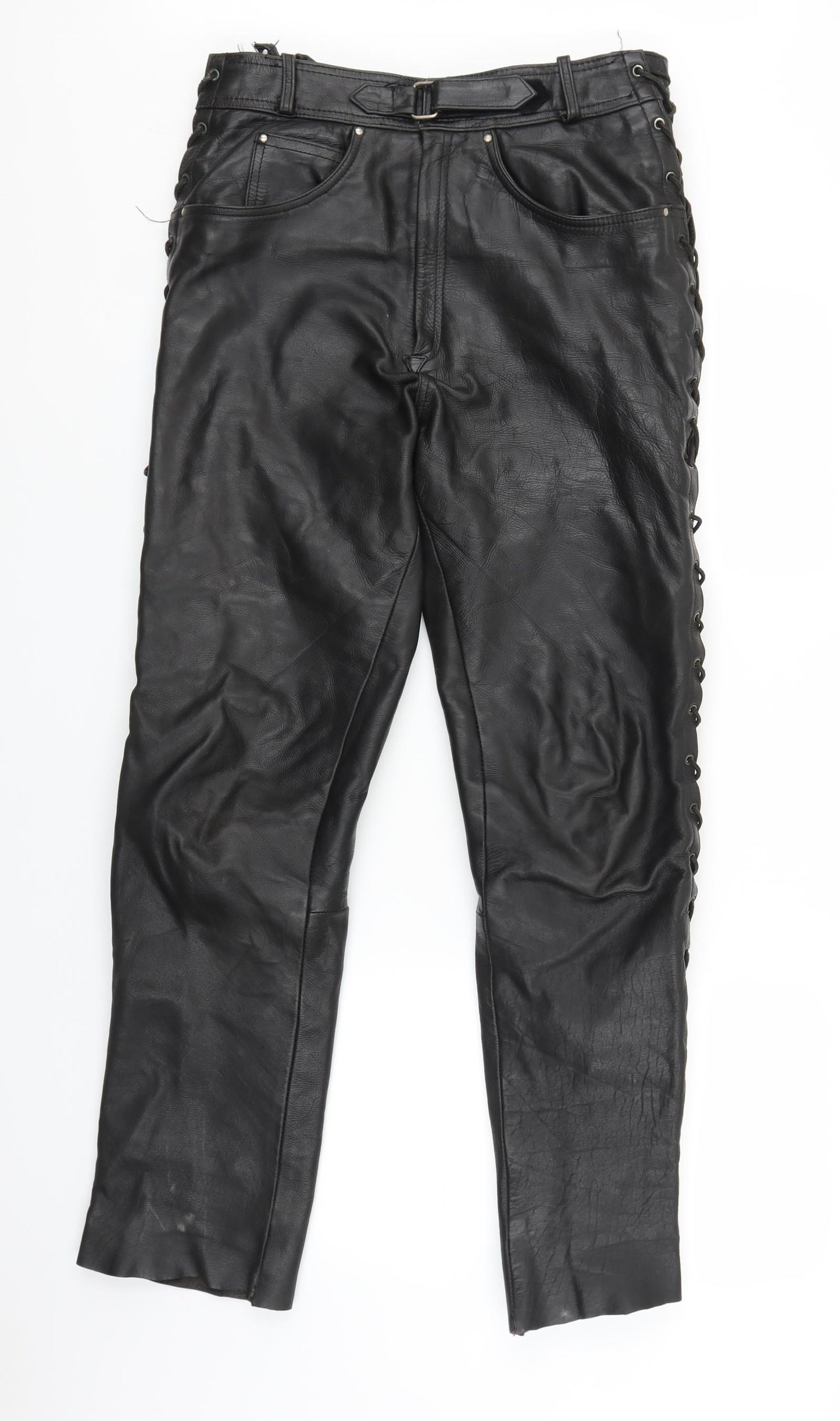Cowhide Mens Black   Straight Jeans Size 32 in L29 in