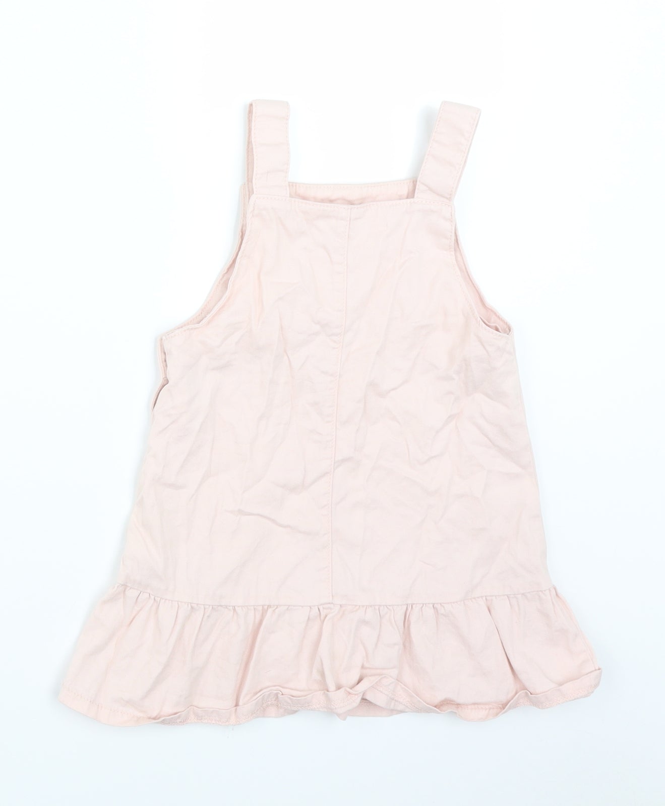 George Girls Pink   Pinafore/Dungaree Dress  Size 2-3 Years  - Flowers