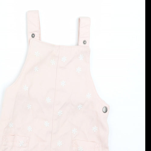 George Girls Pink   Pinafore/Dungaree Dress  Size 2-3 Years  - Flowers