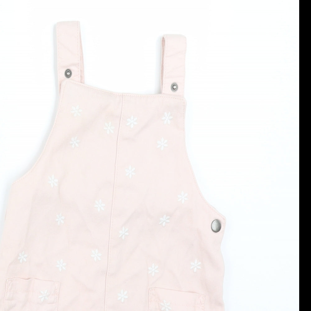 George Girls Pink   Pinafore/Dungaree Dress  Size 2-3 Years  - Flowers
