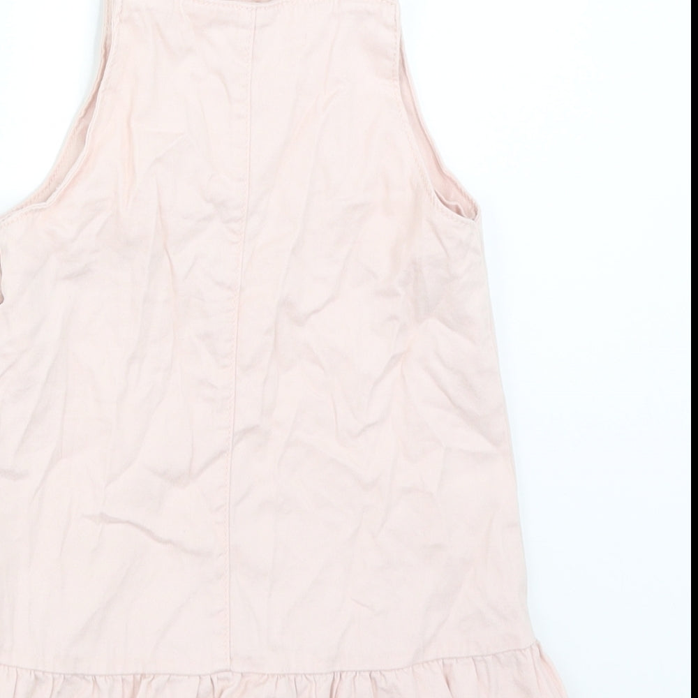 George Girls Pink   Pinafore/Dungaree Dress  Size 2-3 Years  - Flowers