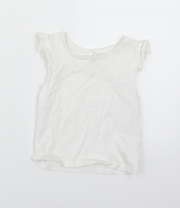 Primark Girls White   Basic T-Shirt Size 18-24 Months