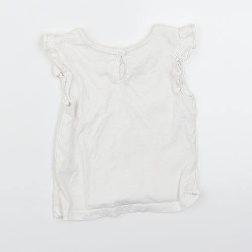 Primark Girls White   Basic T-Shirt Size 18-24 Months
