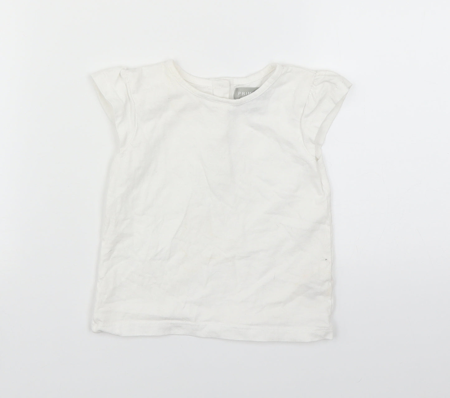 Primark Girls White   Basic T-Shirt Size 18-24 Months