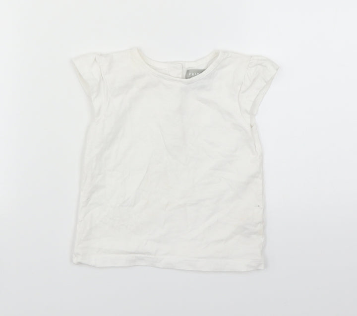 Primark Girls White   Basic T-Shirt Size 18-24 Months