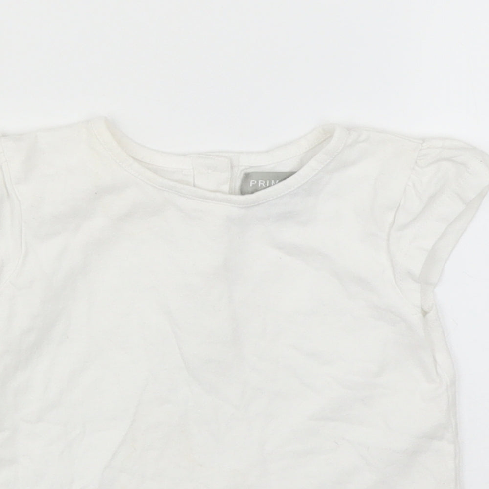 Primark Girls White   Basic T-Shirt Size 18-24 Months