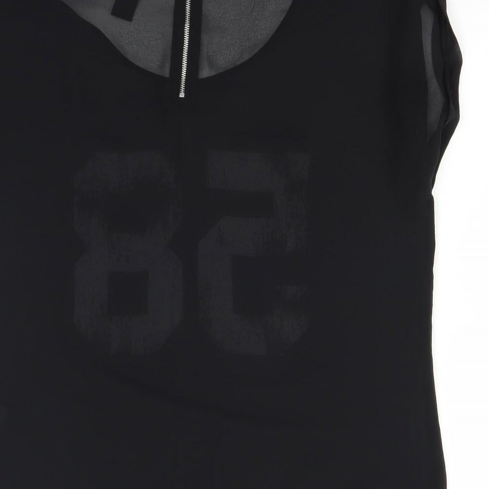 H&M Womens Black   Basic T-Shirt Size 8