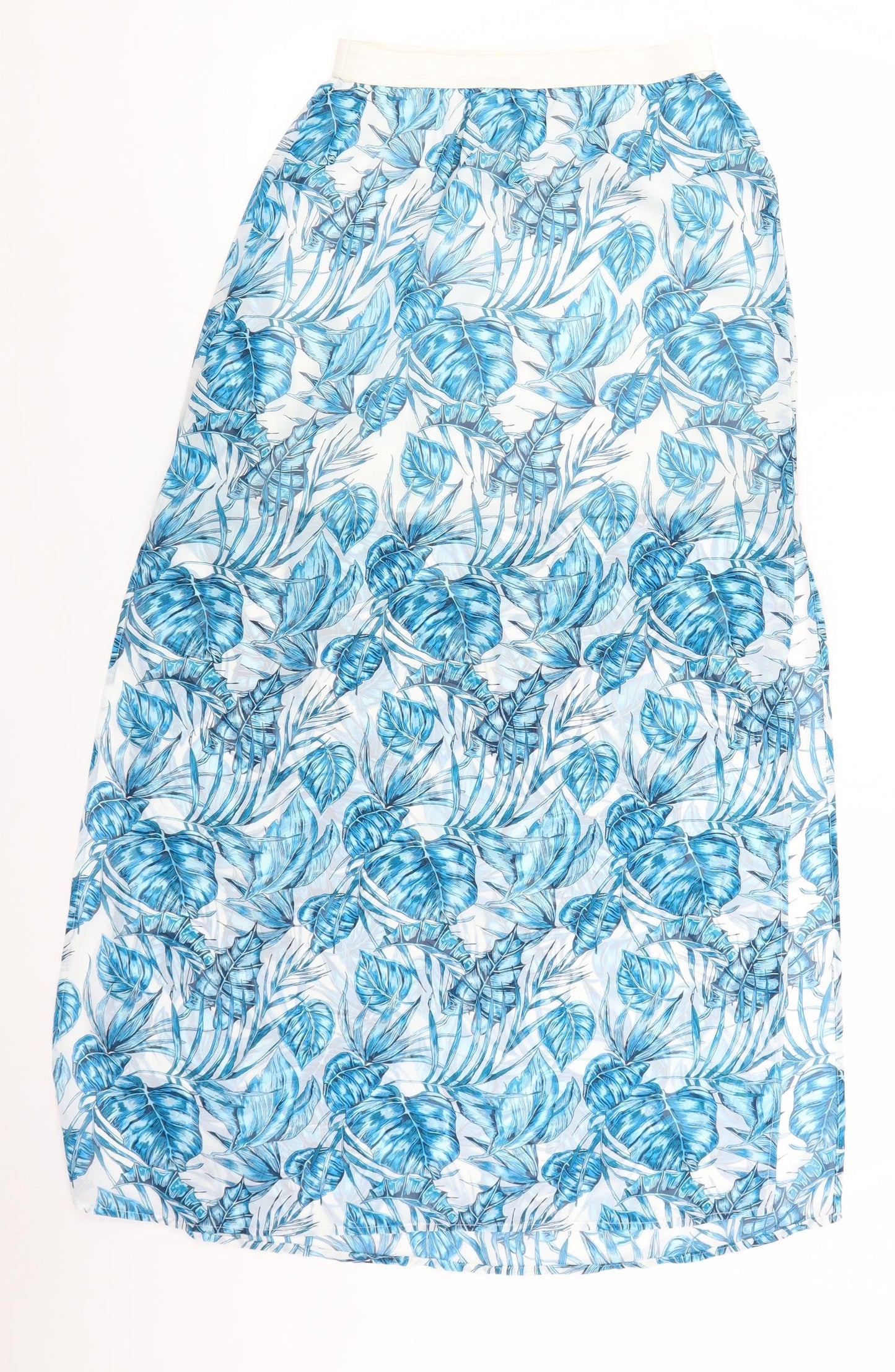 H&M Womens Blue Floral  Maxi Skirt Size 8