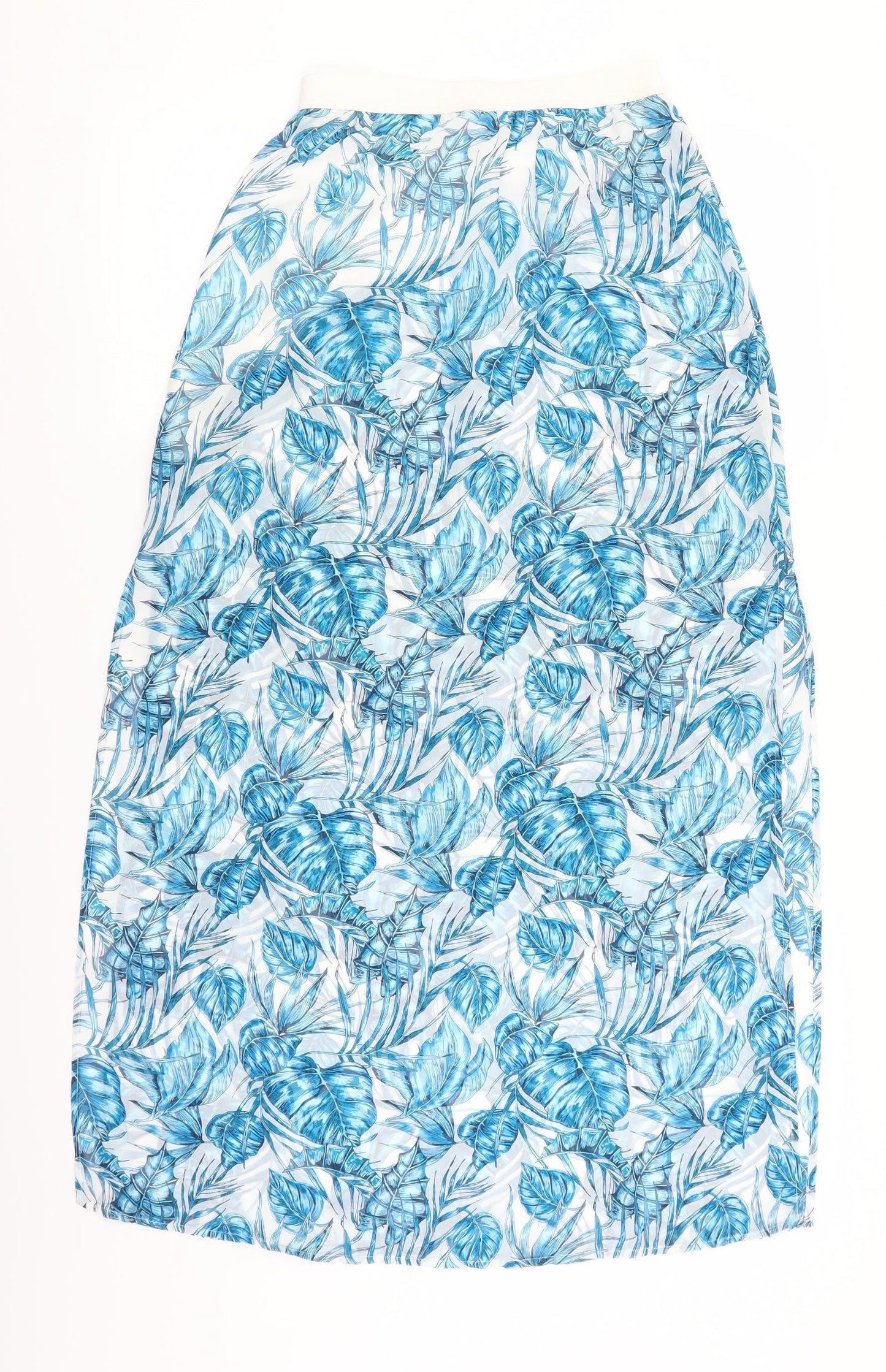 H&M Womens Blue Floral  Maxi Skirt Size 8