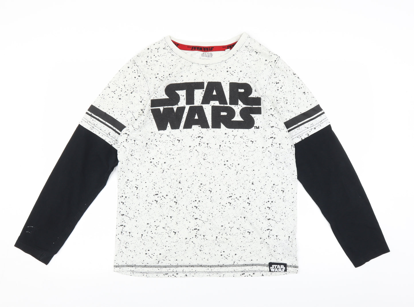 Star Wars Boys White   Basic T-Shirt Size 15-16 Years