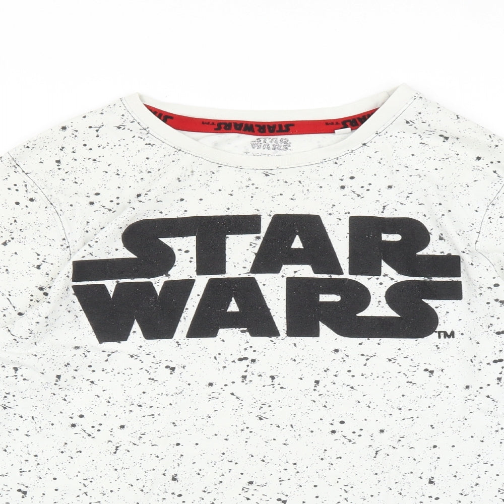 Star Wars Boys White   Basic T-Shirt Size 15-16 Years