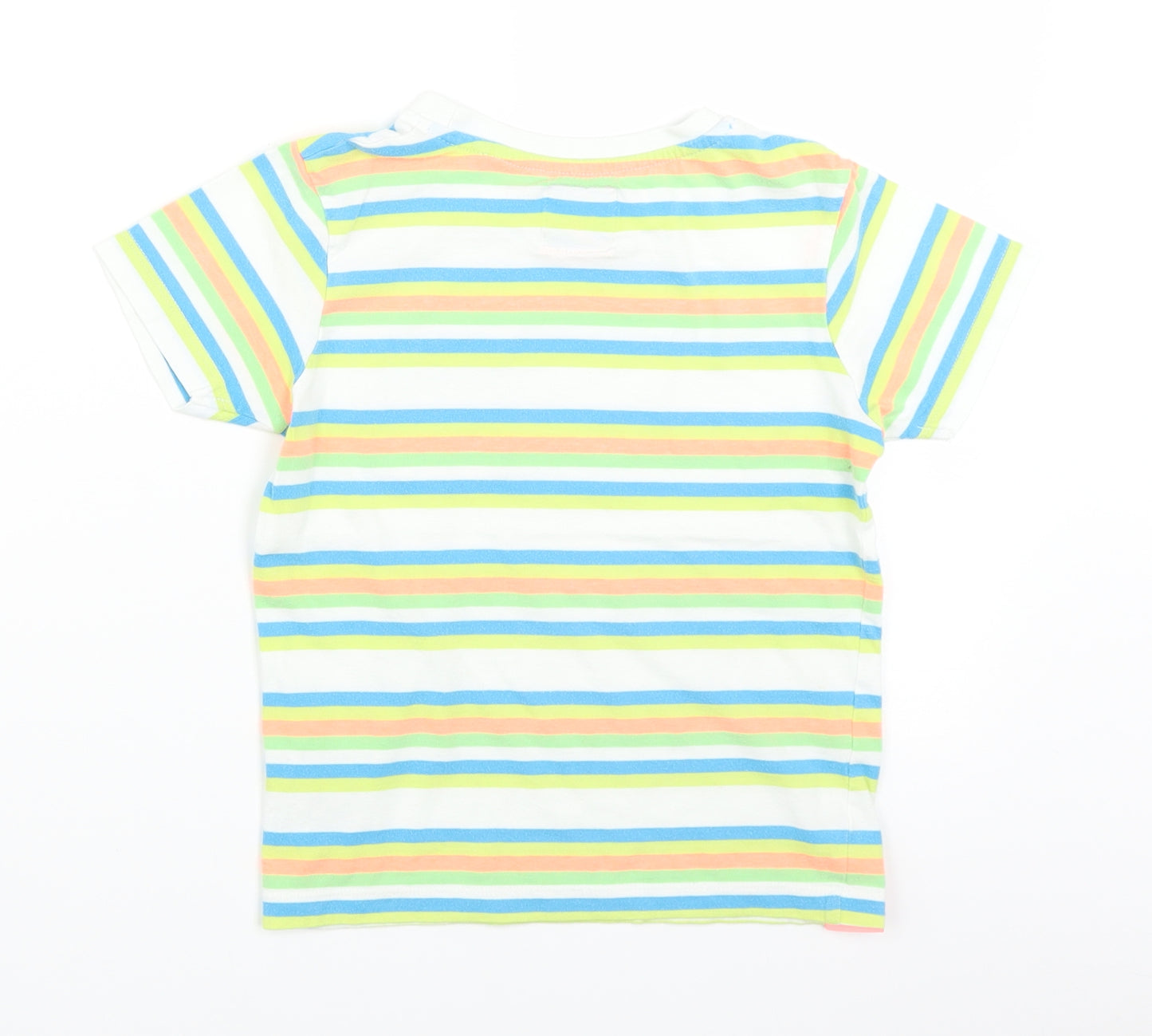 TU Boys White Striped  Basic T-Shirt Size 4-5 Years