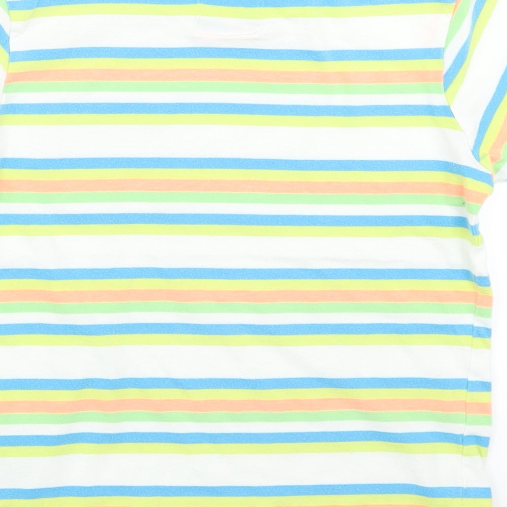 TU Boys White Striped  Basic T-Shirt Size 4-5 Years