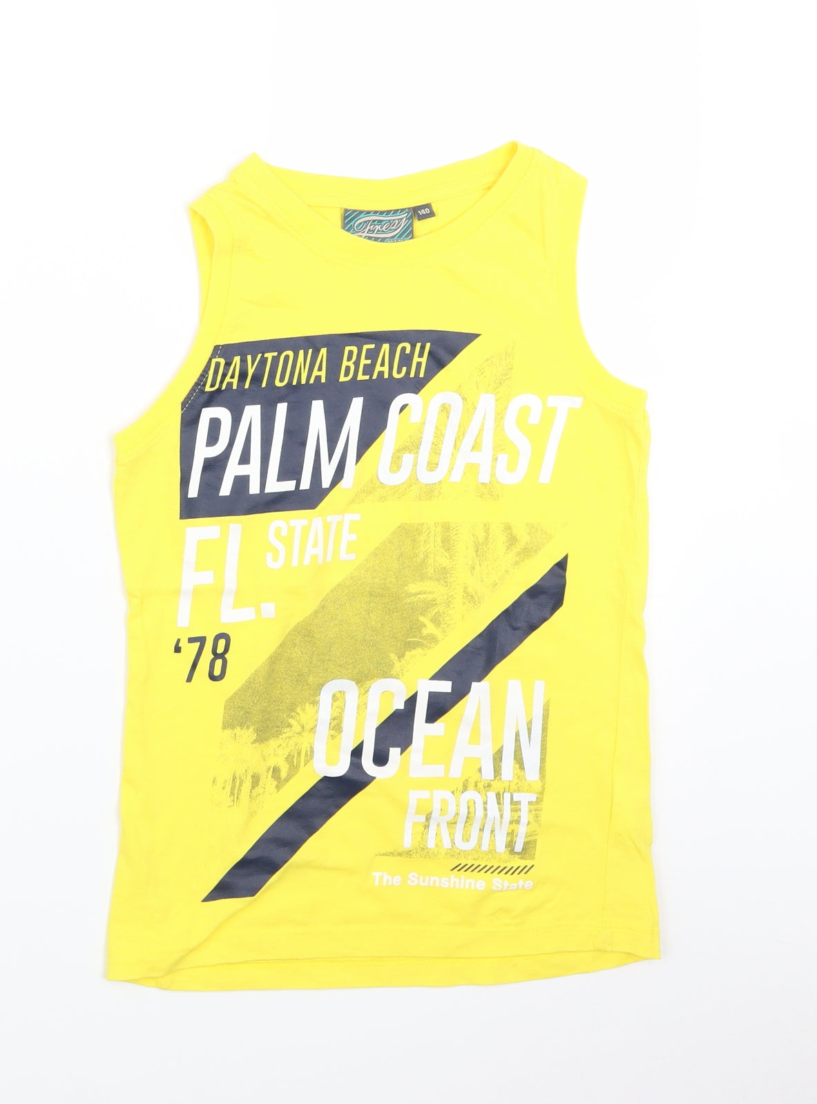 Fresh Boys Yellow   Basic T-Shirt Size 10 Years