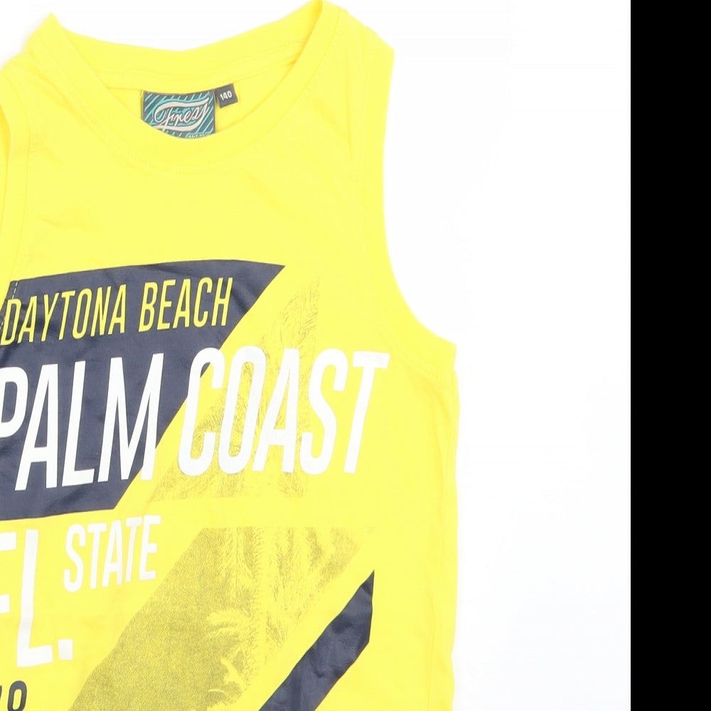 Fresh Boys Yellow   Basic T-Shirt Size 10 Years