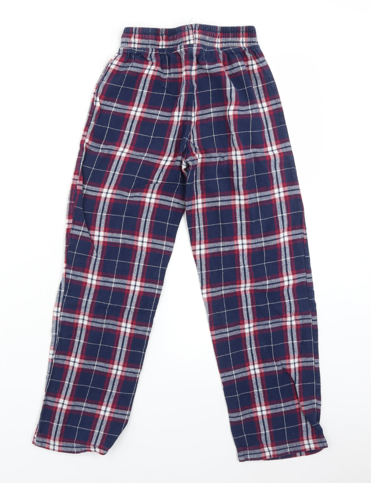 Pepperts! Boys Blue Plaid  Sweatpants Trousers Size 8-9 Years