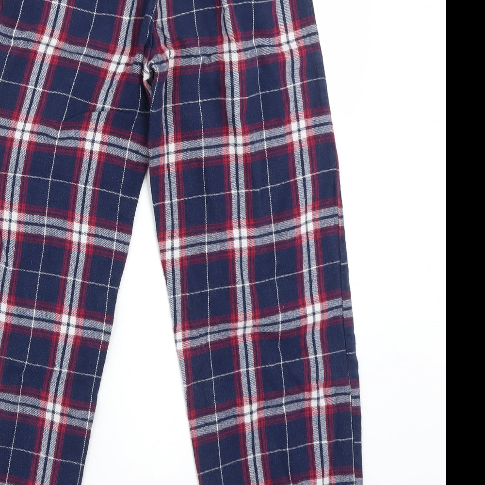 Pepperts! Boys Blue Plaid  Sweatpants Trousers Size 8-9 Years