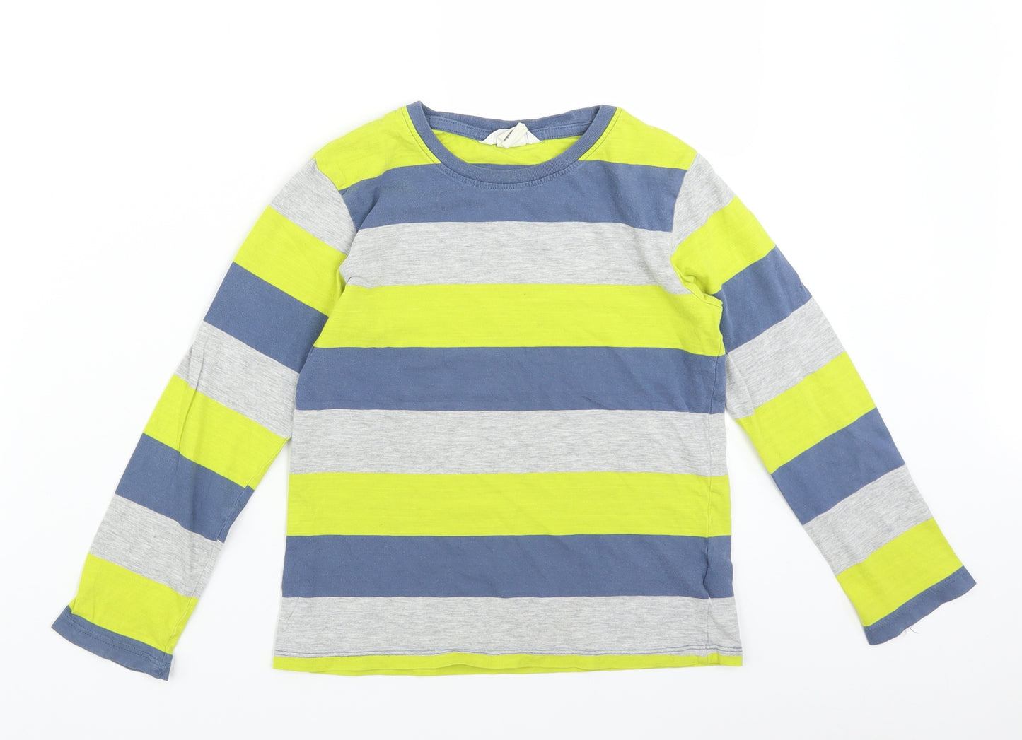 H&M Boys Grey Striped  Basic T-Shirt Size 6-7 Years