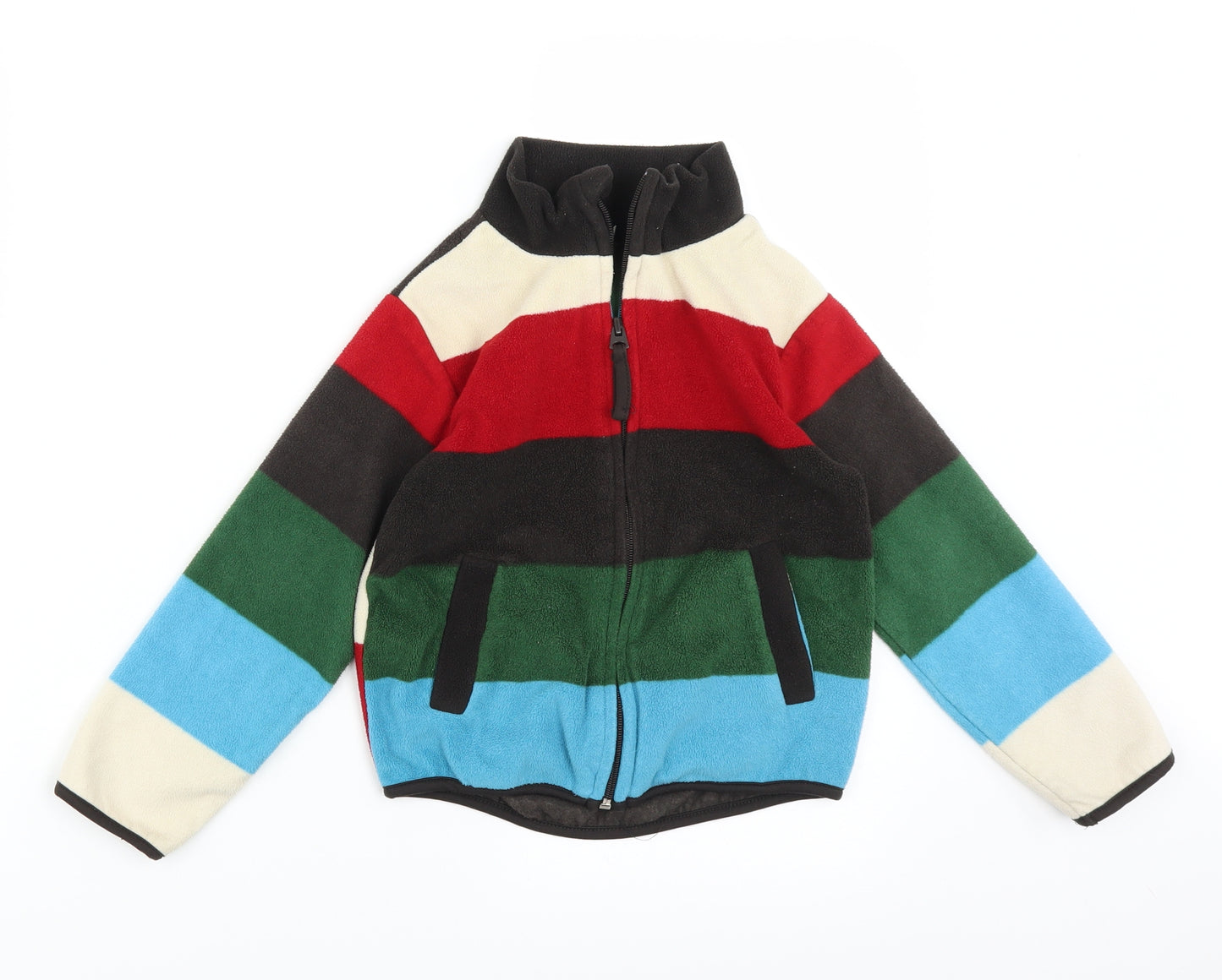 H&M Boys Brown Striped  Full Zip Sweatshirt Size 4-5 Years