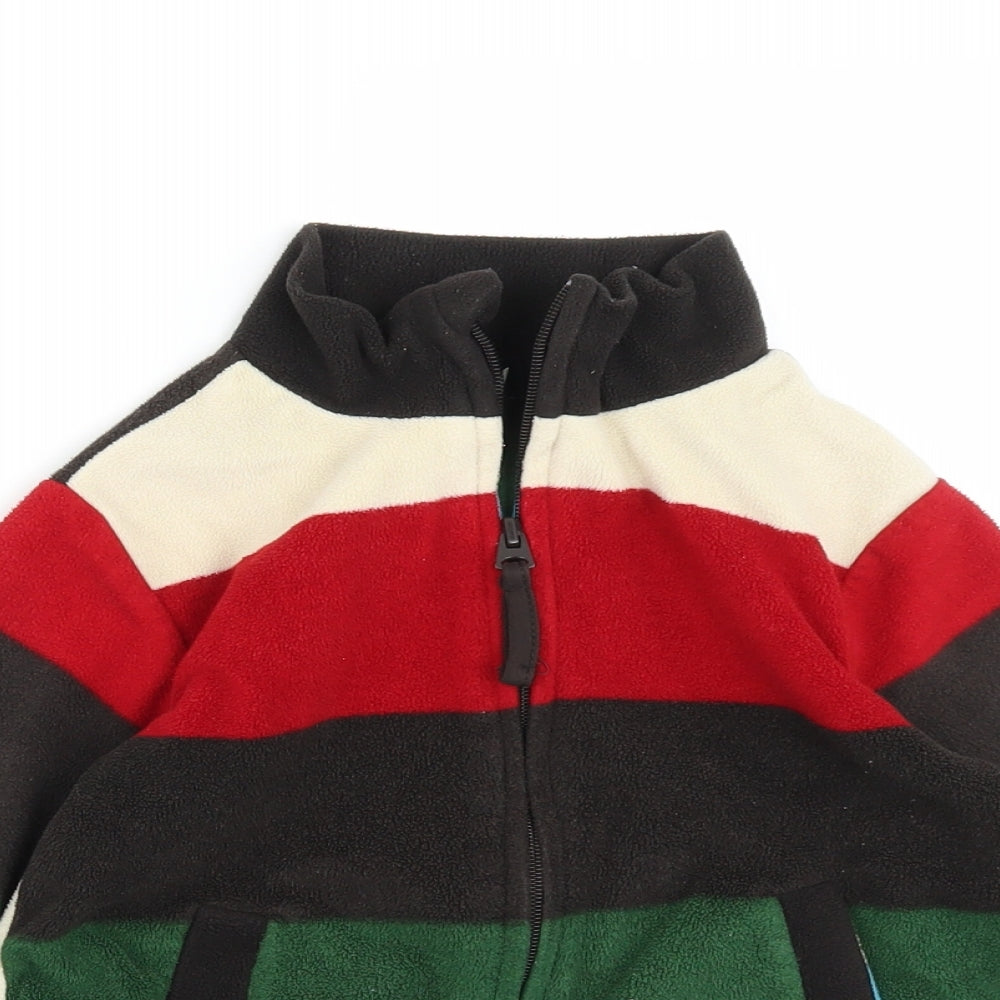 H&M Boys Brown Striped  Full Zip Sweatshirt Size 4-5 Years