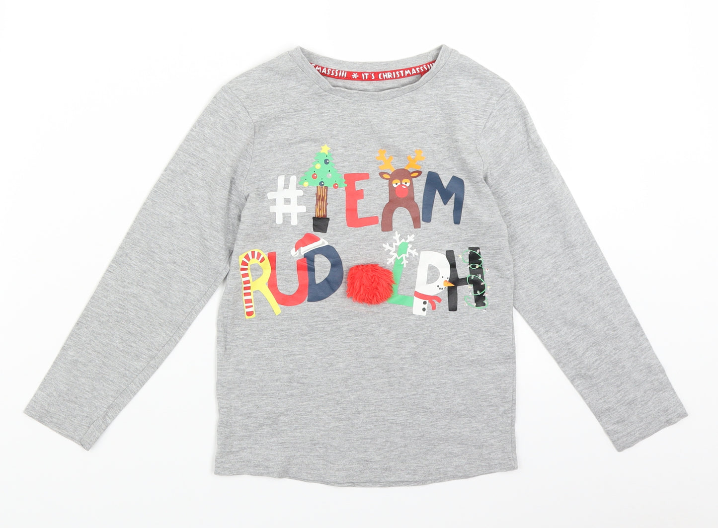TU Boys Grey   Basic T-Shirt Size 4-5 Years