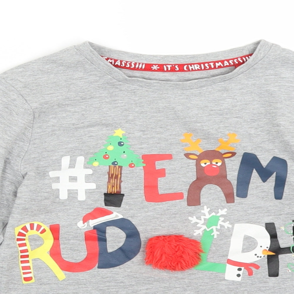 TU Boys Grey   Basic T-Shirt Size 4-5 Years