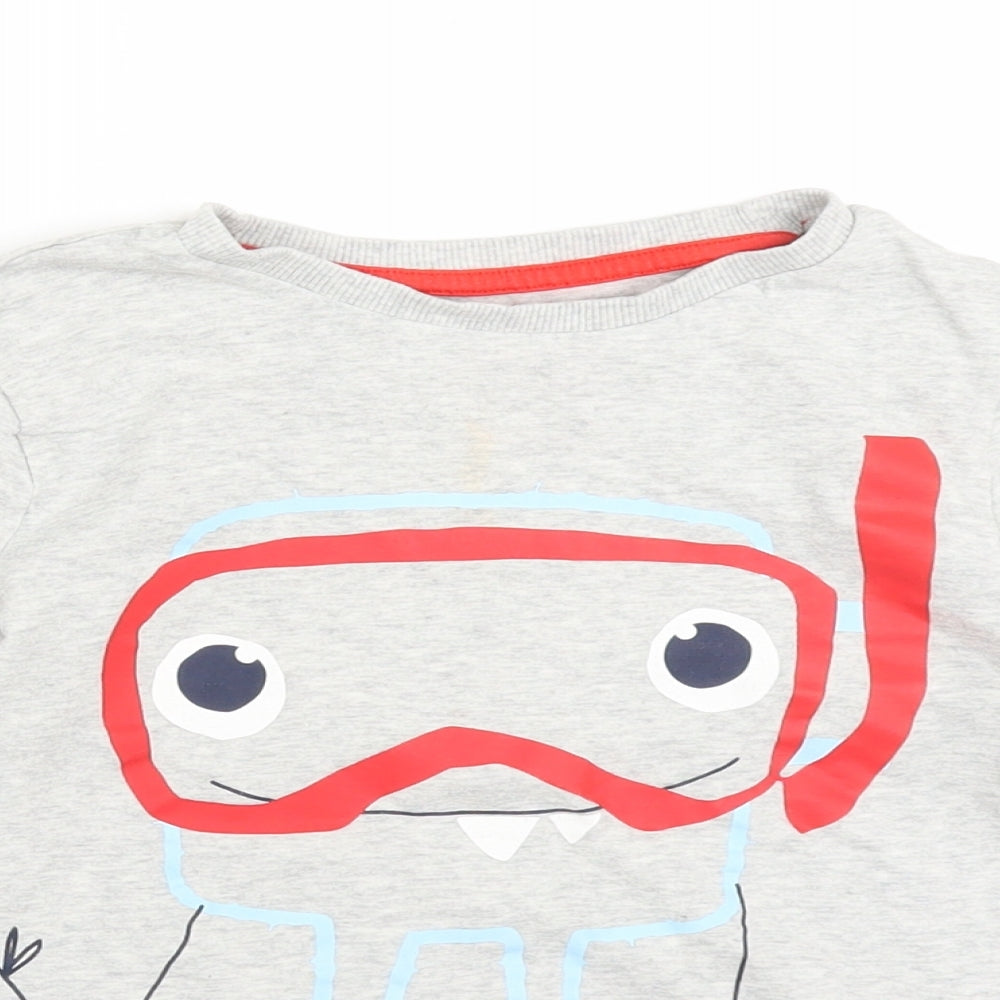 F&F Boys Grey   Basic T-Shirt Size 6-7 Years