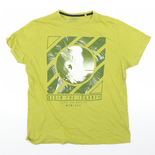 Easy Mens Green    T-Shirt Size L  - surf